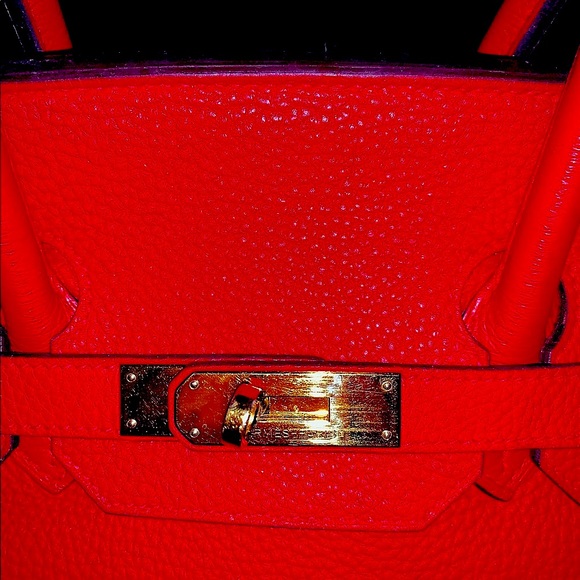 💯 AUTHENTIC Hermes Birkin Rouge Casque 2008/9 - Picture 12 of 14